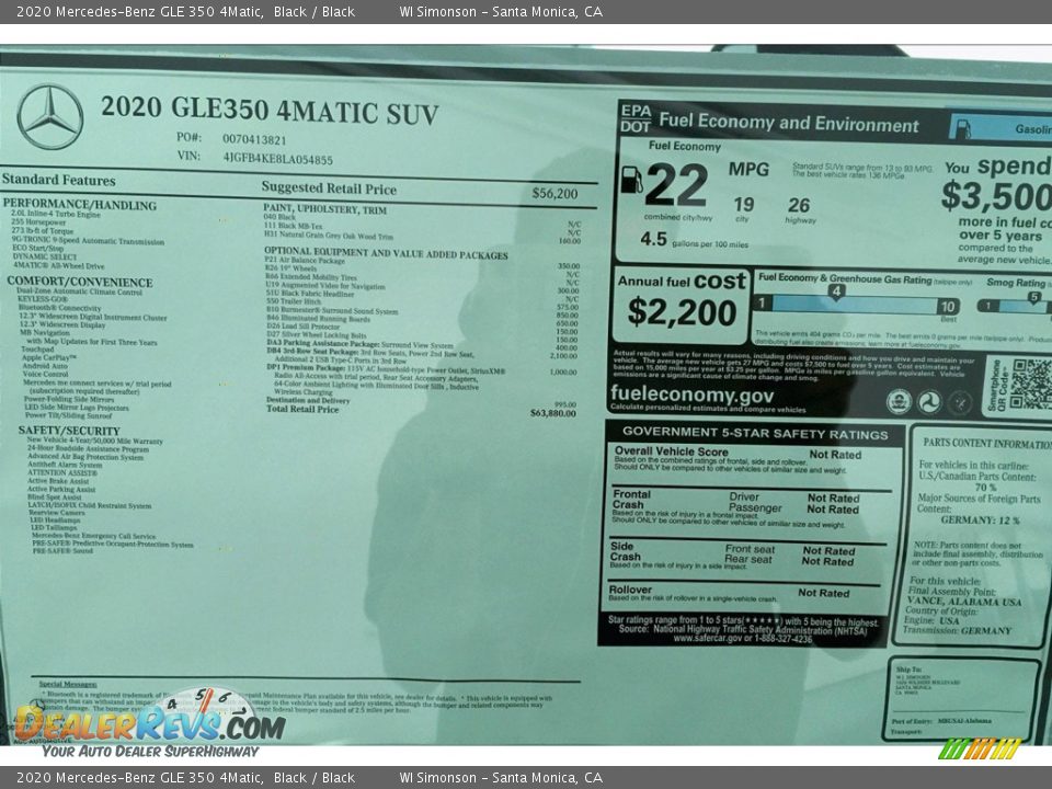 2020 Mercedes-Benz GLE 350 4Matic Black / Black Photo #10