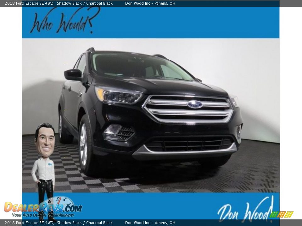 2018 Ford Escape SE 4WD Shadow Black / Charcoal Black Photo #1
