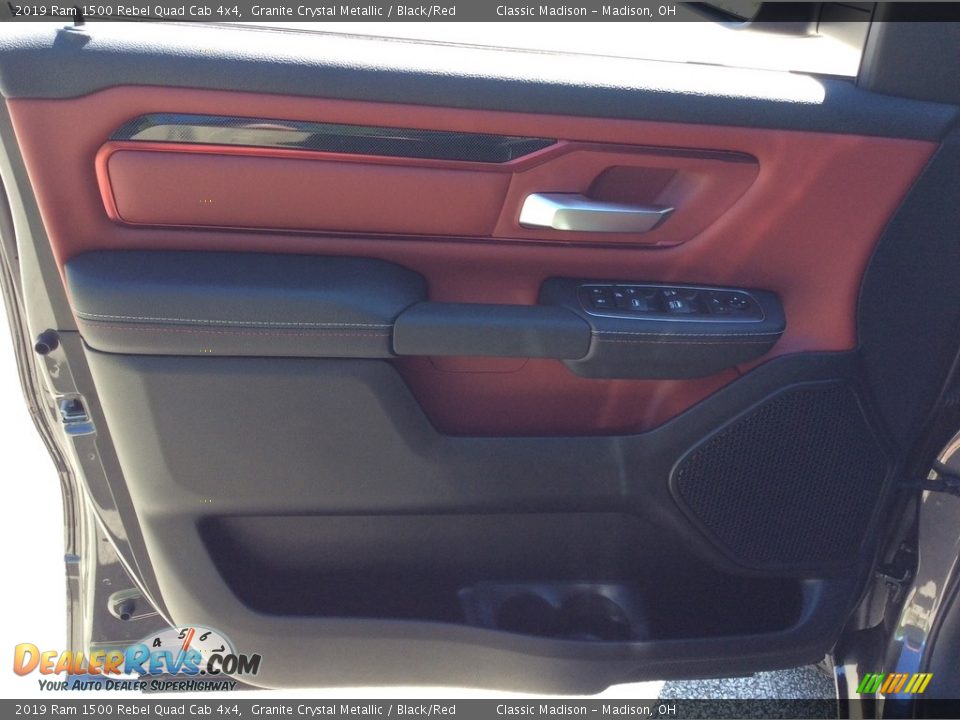 2019 Ram 1500 Rebel Quad Cab 4x4 Granite Crystal Metallic / Black/Red Photo #8