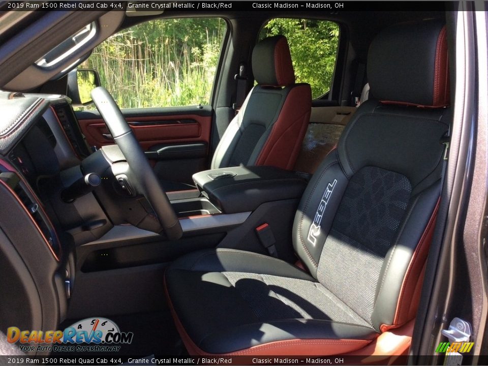 2019 Ram 1500 Rebel Quad Cab 4x4 Granite Crystal Metallic / Black/Red Photo #10