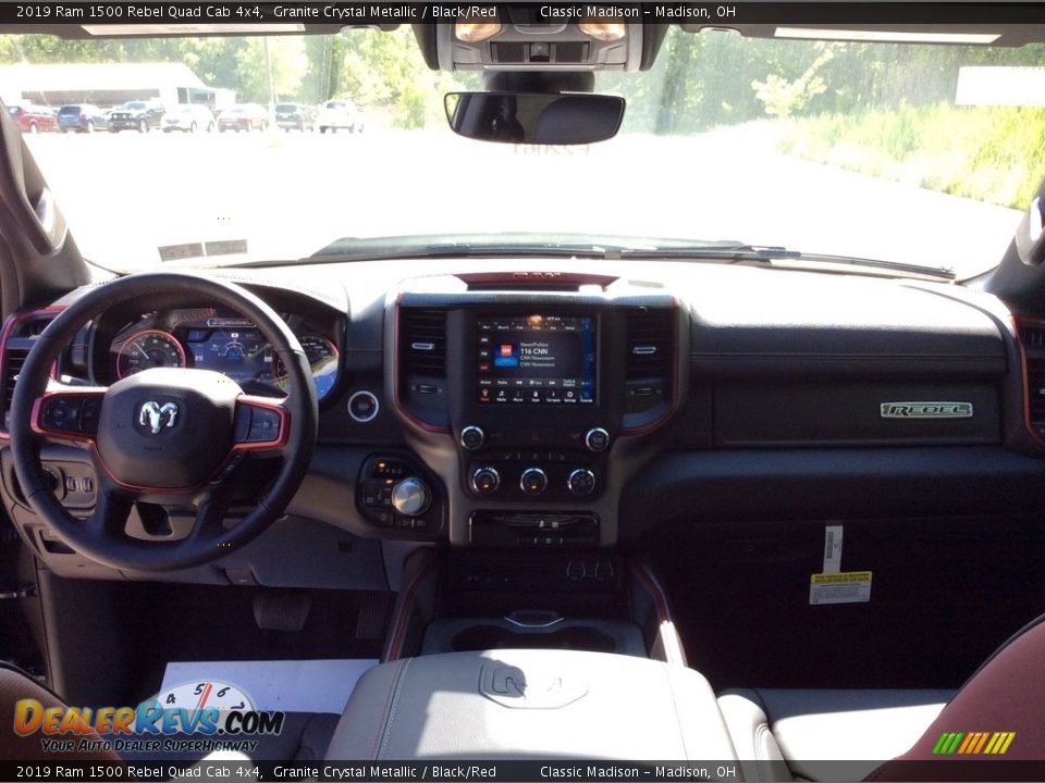 2019 Ram 1500 Rebel Quad Cab 4x4 Granite Crystal Metallic / Black/Red Photo #11