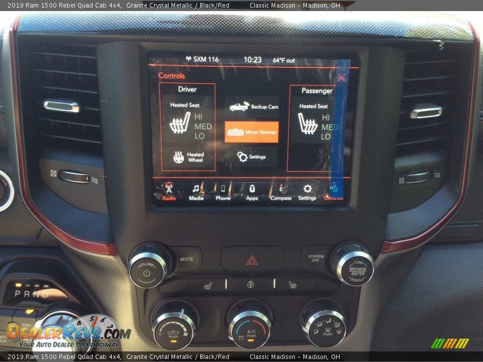 2019 Ram 1500 Rebel Quad Cab 4x4 Granite Crystal Metallic / Black/Red Photo #14