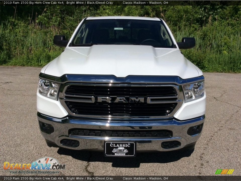 2019 Ram 1500 Big Horn Crew Cab 4x4 Bright White / Black/Diesel Gray Photo #2