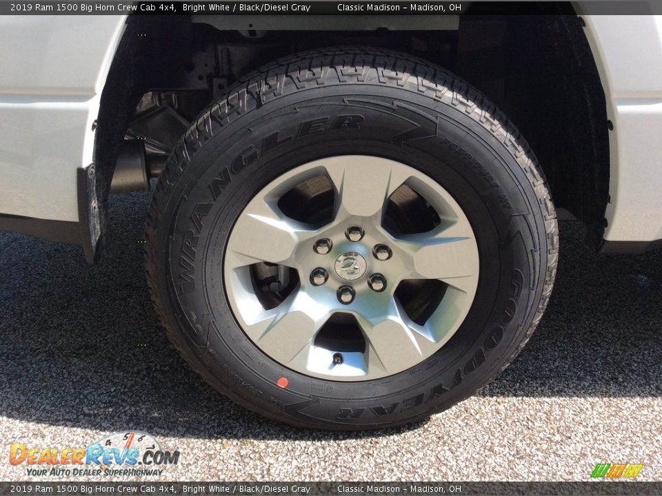 2019 Ram 1500 Big Horn Crew Cab 4x4 Bright White / Black/Diesel Gray Photo #7