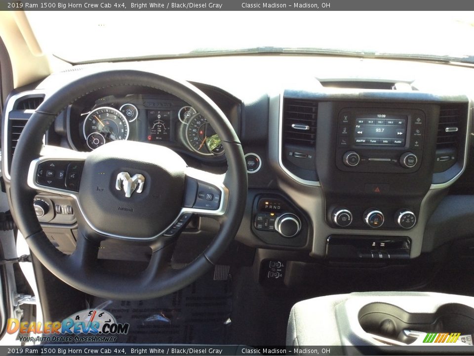 2019 Ram 1500 Big Horn Crew Cab 4x4 Bright White / Black/Diesel Gray Photo #12