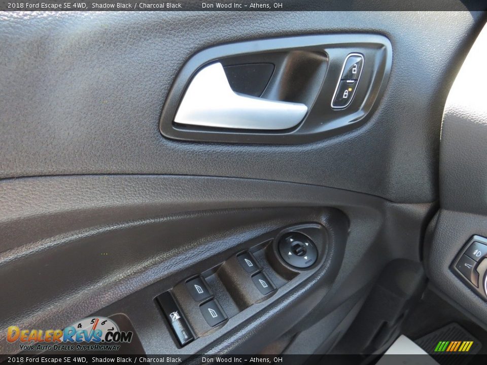 2018 Ford Escape SE 4WD Shadow Black / Charcoal Black Photo #35