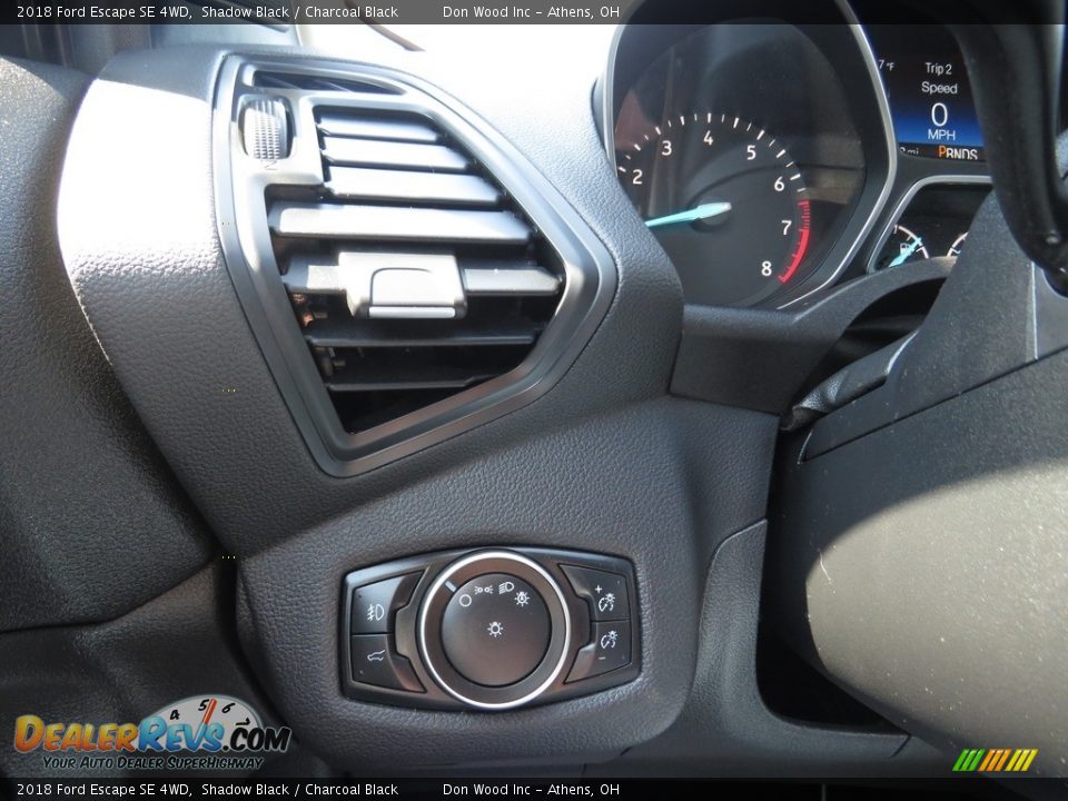 2018 Ford Escape SE 4WD Shadow Black / Charcoal Black Photo #36