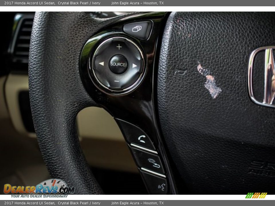 2017 Honda Accord LX Sedan Crystal Black Pearl / Ivory Photo #36