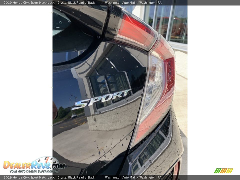 2019 Honda Civic Sport Hatchback Crystal Black Pearl / Black Photo #22