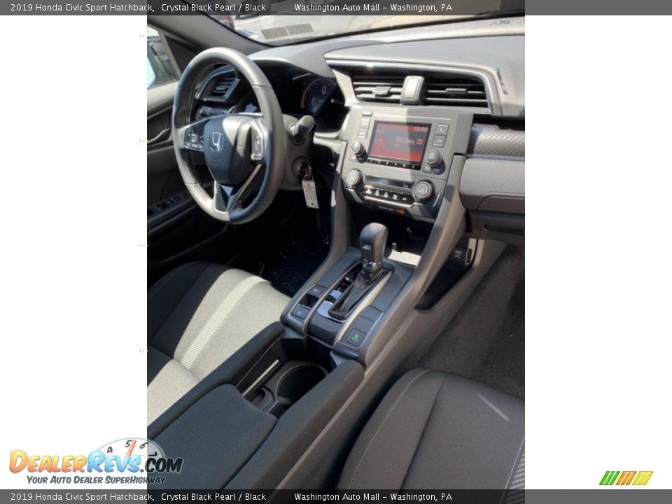 2019 Honda Civic Sport Hatchback Crystal Black Pearl / Black Photo #28