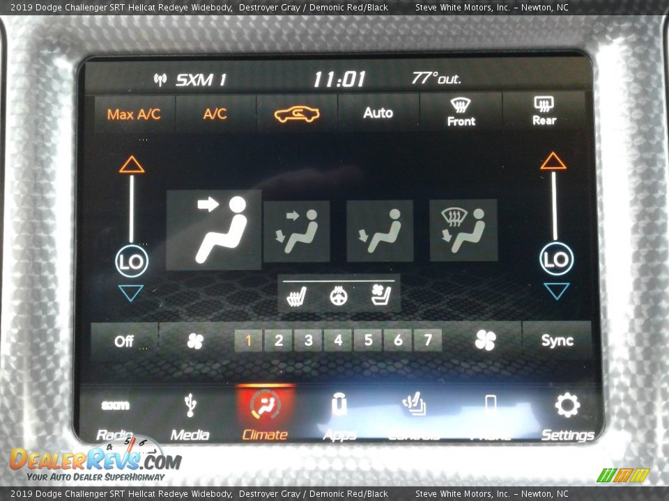 Controls of 2019 Dodge Challenger SRT Hellcat Redeye Widebody Photo #22