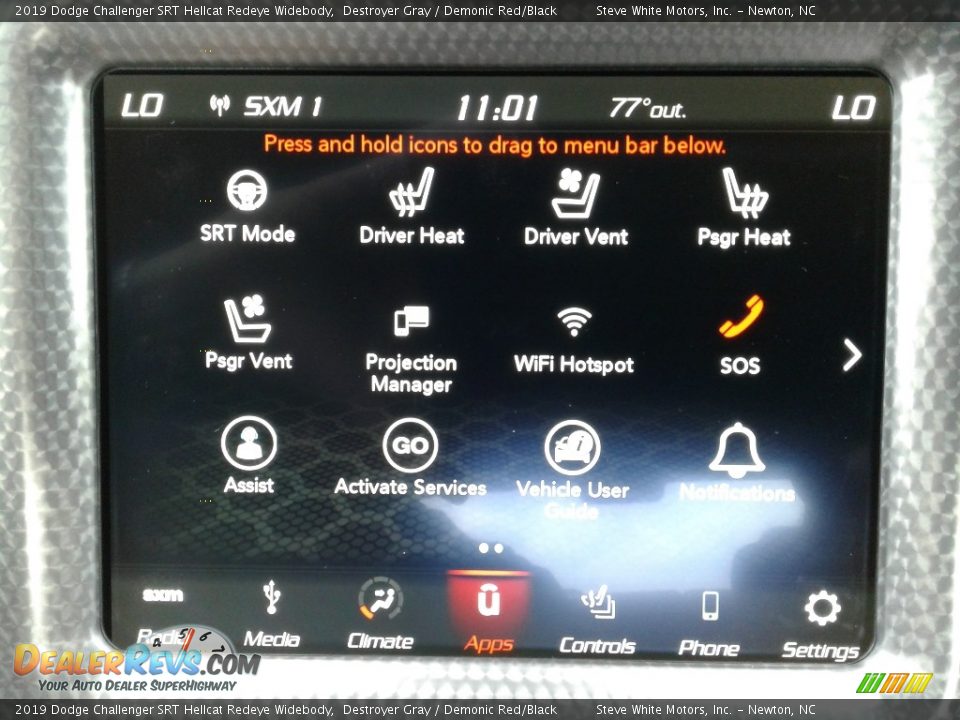 Controls of 2019 Dodge Challenger SRT Hellcat Redeye Widebody Photo #24