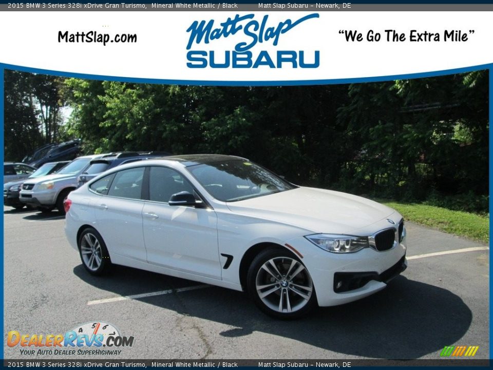 2015 BMW 3 Series 328i xDrive Gran Turismo Mineral White Metallic / Black Photo #1