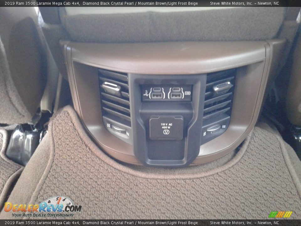 2019 Ram 3500 Laramie Mega Cab 4x4 Diamond Black Crystal Pearl / Mountain Brown/Light Frost Beige Photo #12