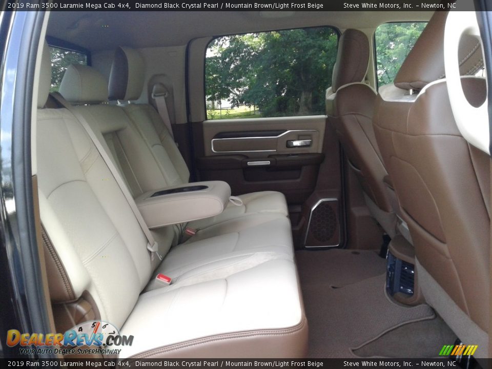 2019 Ram 3500 Laramie Mega Cab 4x4 Diamond Black Crystal Pearl / Mountain Brown/Light Frost Beige Photo #14