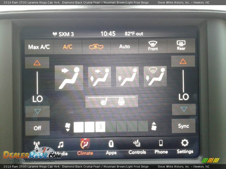 2019 Ram 3500 Laramie Mega Cab 4x4 Diamond Black Crystal Pearl / Mountain Brown/Light Frost Beige Photo #25