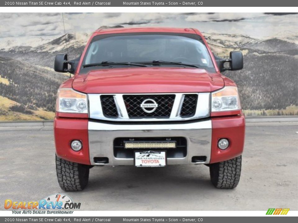 2010 Nissan Titan SE Crew Cab 4x4 Red Alert / Charcoal Photo #4