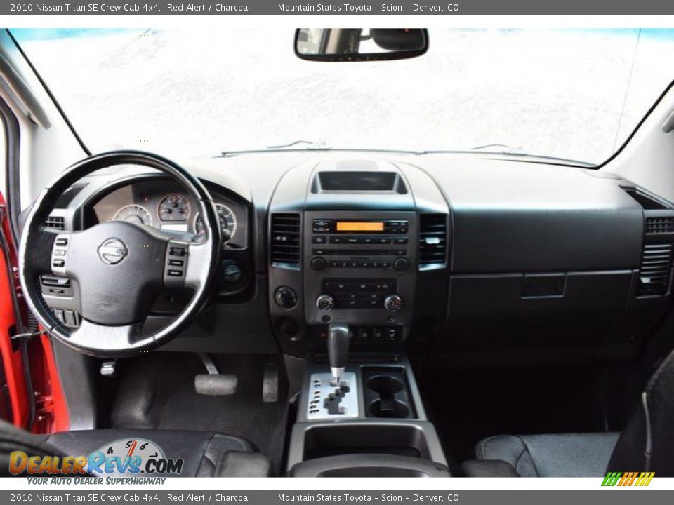 2010 Nissan Titan SE Crew Cab 4x4 Red Alert / Charcoal Photo #13