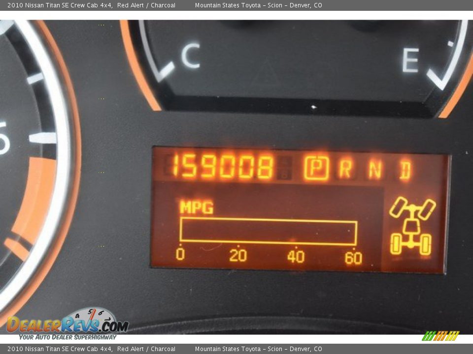 2010 Nissan Titan SE Crew Cab 4x4 Red Alert / Charcoal Photo #29