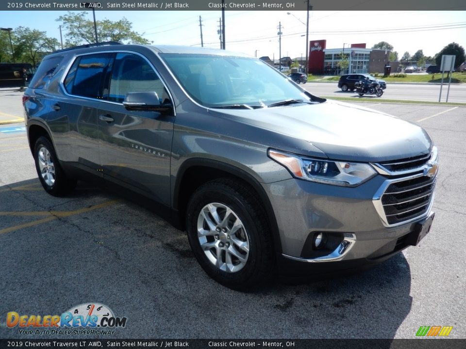 2019 Chevrolet Traverse LT AWD Satin Steel Metallic / Jet Black Photo #3