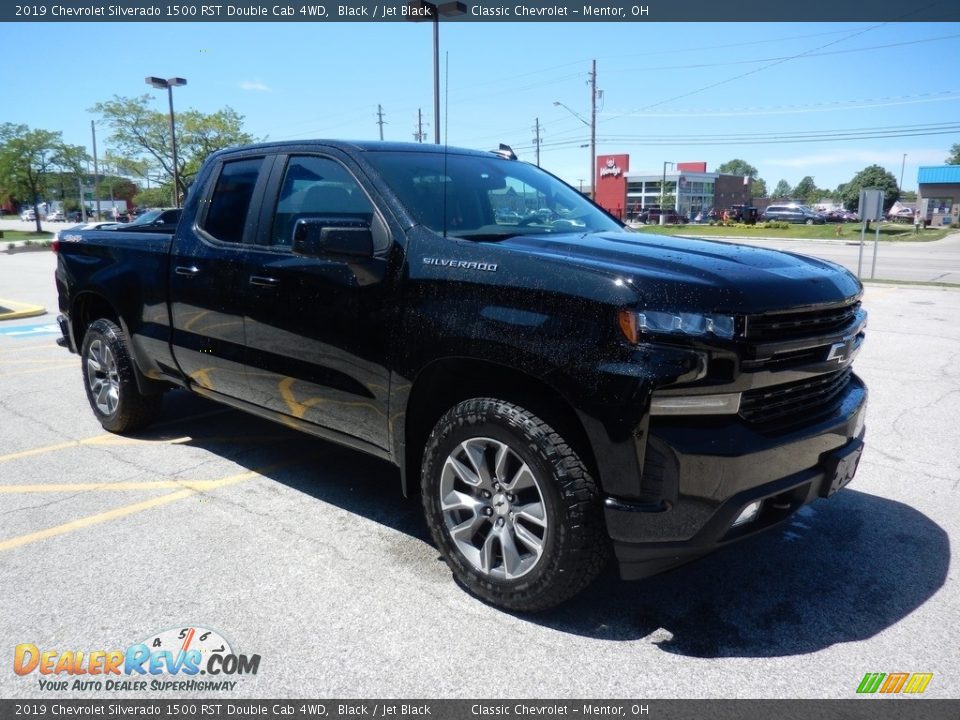 2019 Chevrolet Silverado 1500 RST Double Cab 4WD Black / Jet Black Photo #3