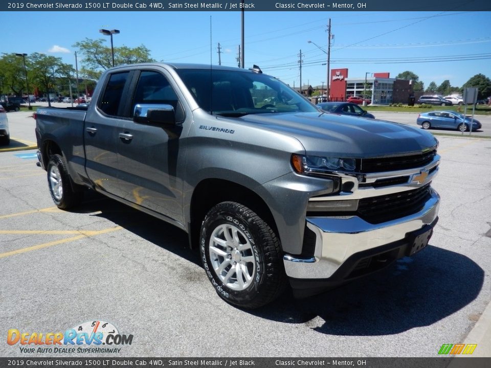 2019 Chevrolet Silverado 1500 LT Double Cab 4WD Satin Steel Metallic / Jet Black Photo #3