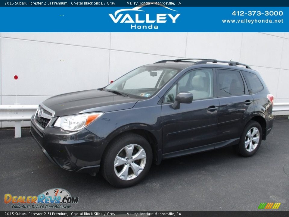 2015 Subaru Forester 2.5i Premium Crystal Black Silica / Gray Photo #1