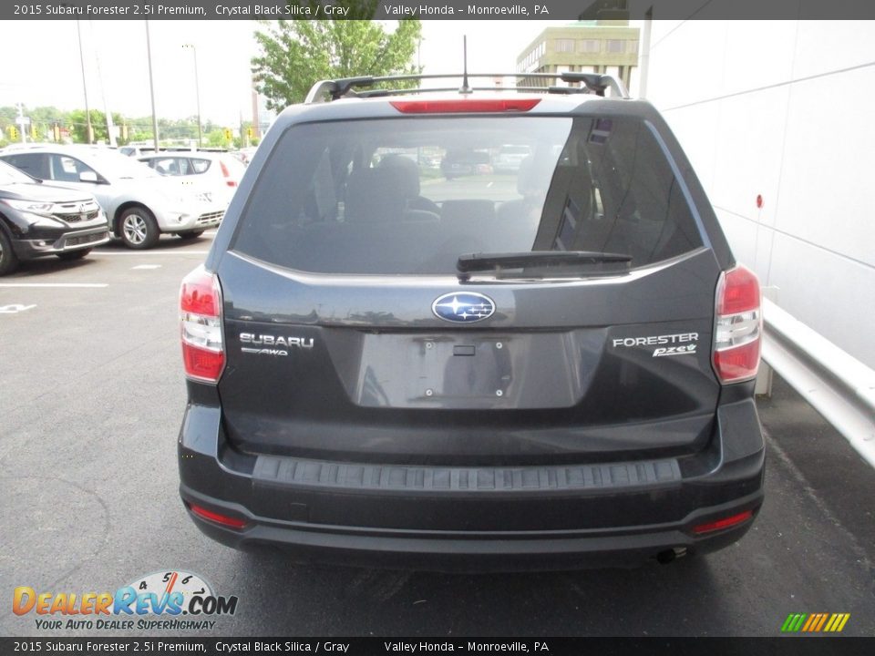 2015 Subaru Forester 2.5i Premium Crystal Black Silica / Gray Photo #4