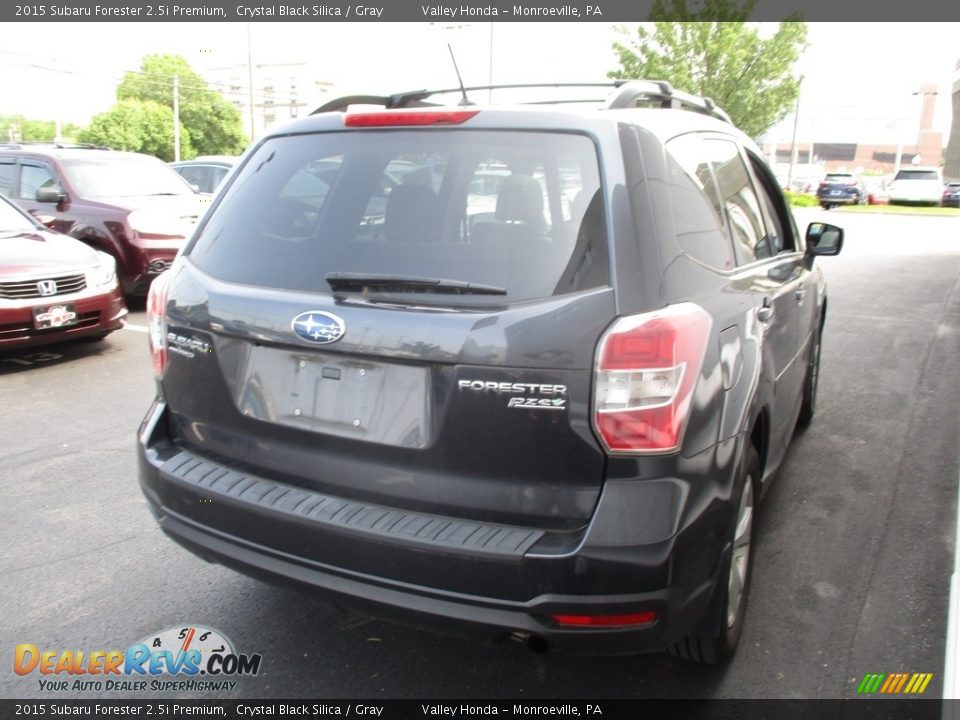 2015 Subaru Forester 2.5i Premium Crystal Black Silica / Gray Photo #5