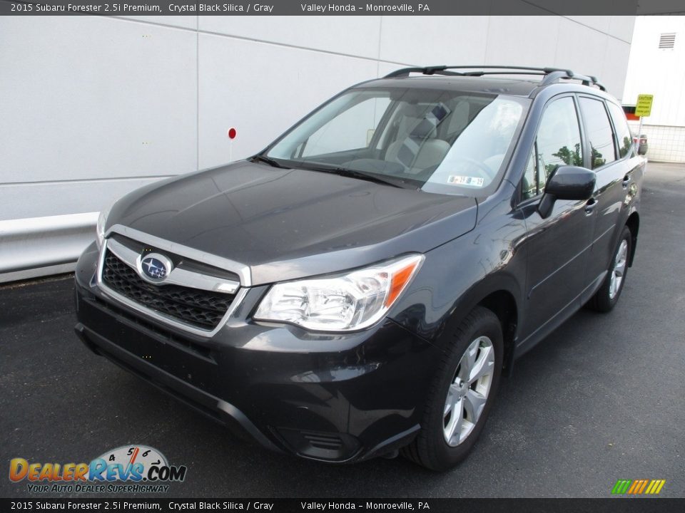 2015 Subaru Forester 2.5i Premium Crystal Black Silica / Gray Photo #8