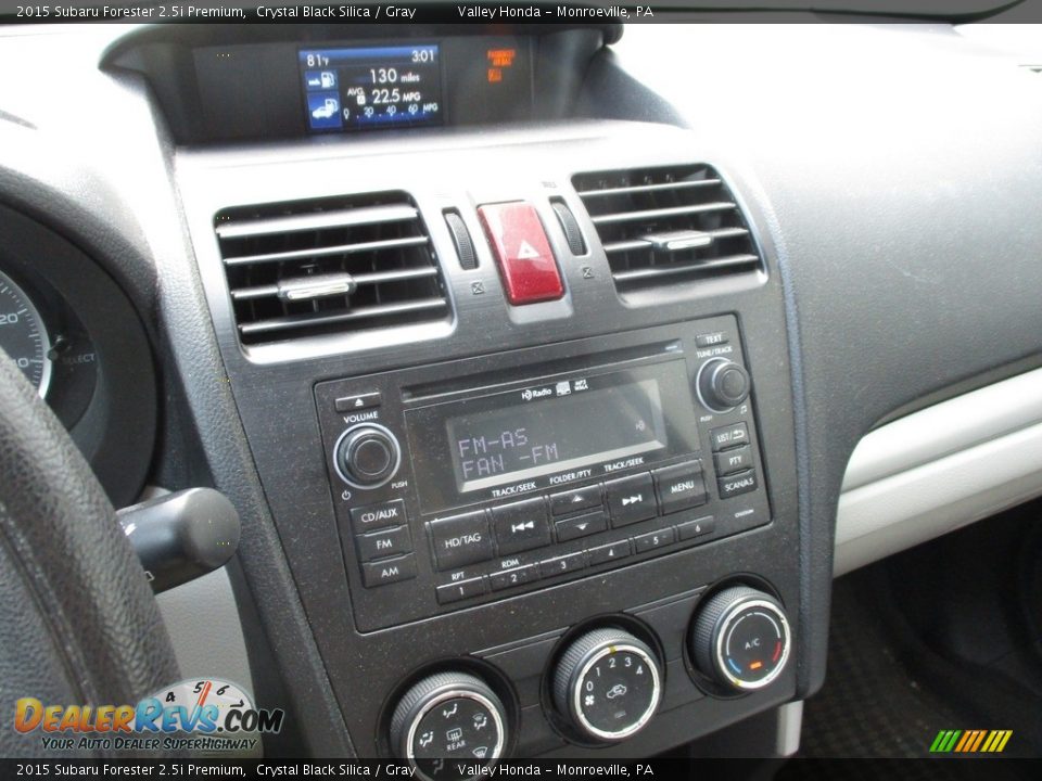 2015 Subaru Forester 2.5i Premium Crystal Black Silica / Gray Photo #15