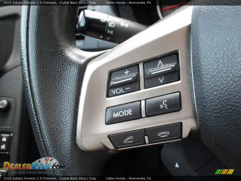 2015 Subaru Forester 2.5i Premium Crystal Black Silica / Gray Photo #18