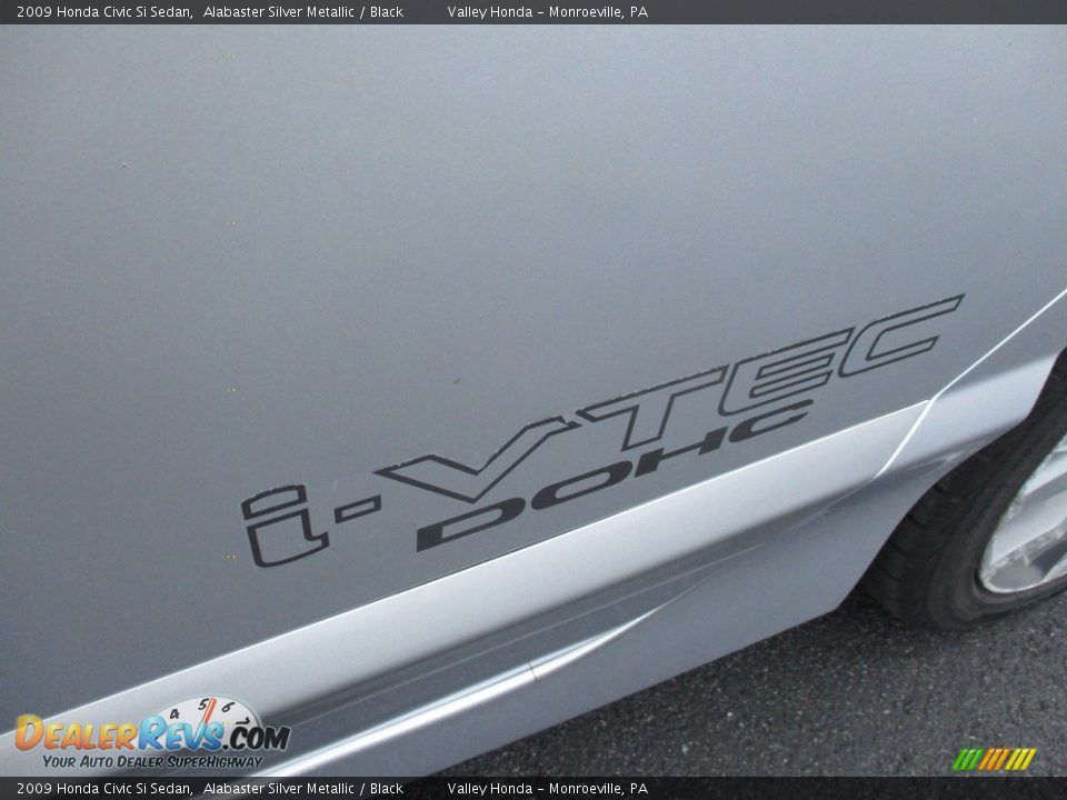 2009 Honda Civic Si Sedan Alabaster Silver Metallic / Black Photo #11