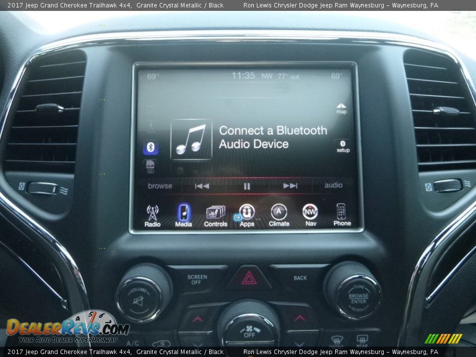 2017 Jeep Grand Cherokee Trailhawk 4x4 Granite Crystal Metallic / Black Photo #16