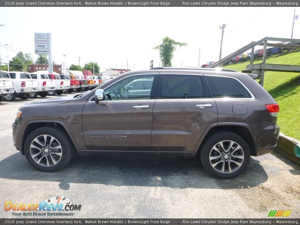 2018 Jeep Grand Cherokee Overland 4x4 Walnut Brown Metallic / Brown/Light Frost Beige Photo #3