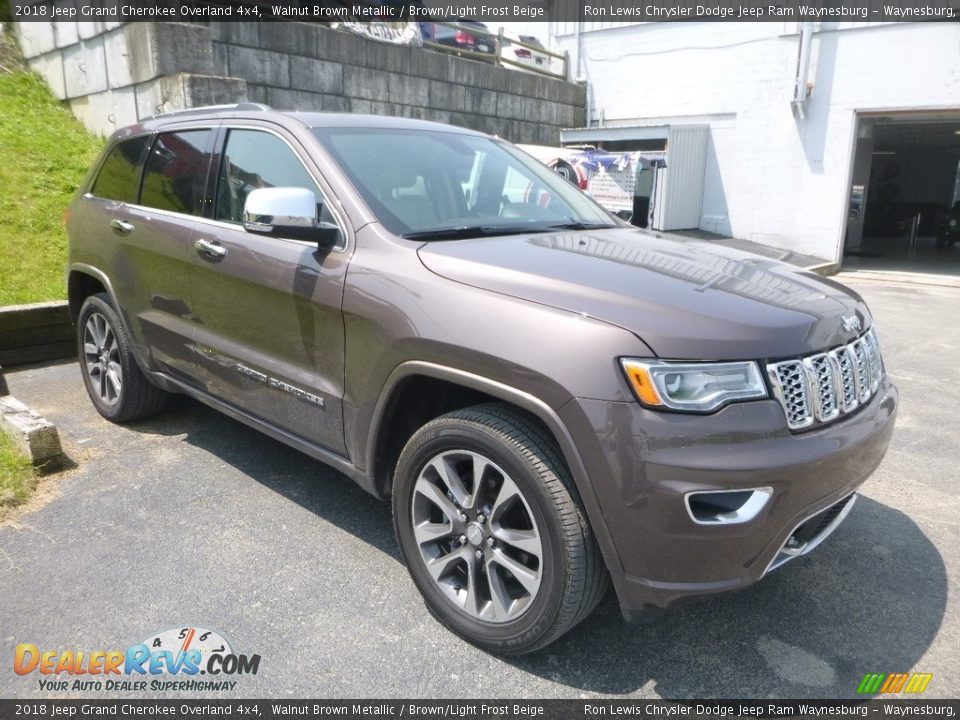 2018 Jeep Grand Cherokee Overland 4x4 Walnut Brown Metallic / Brown/Light Frost Beige Photo #7