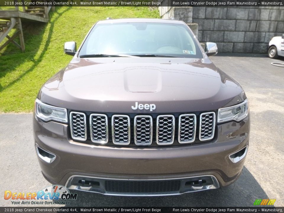 2018 Jeep Grand Cherokee Overland 4x4 Walnut Brown Metallic / Brown/Light Frost Beige Photo #8