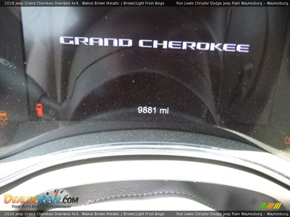 2018 Jeep Grand Cherokee Overland 4x4 Walnut Brown Metallic / Brown/Light Frost Beige Photo #15