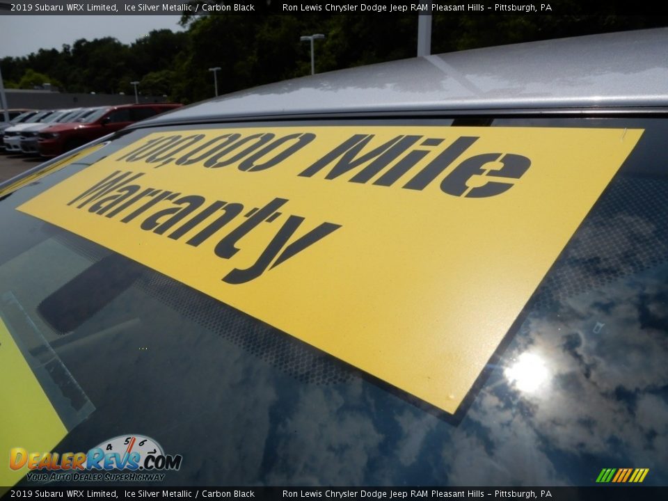 2019 Subaru WRX Limited Ice Silver Metallic / Carbon Black Photo #10