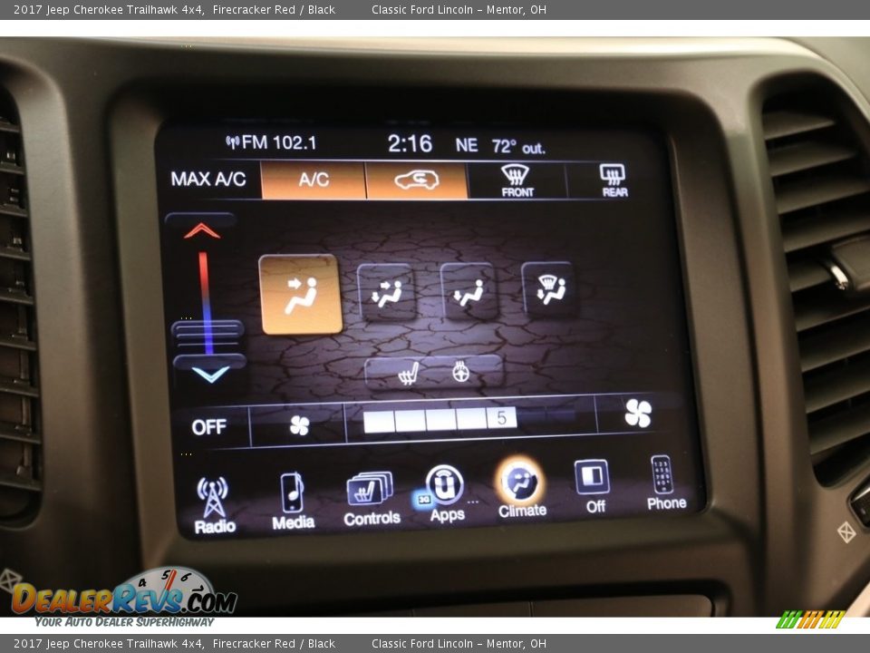 2017 Jeep Cherokee Trailhawk 4x4 Firecracker Red / Black Photo #14