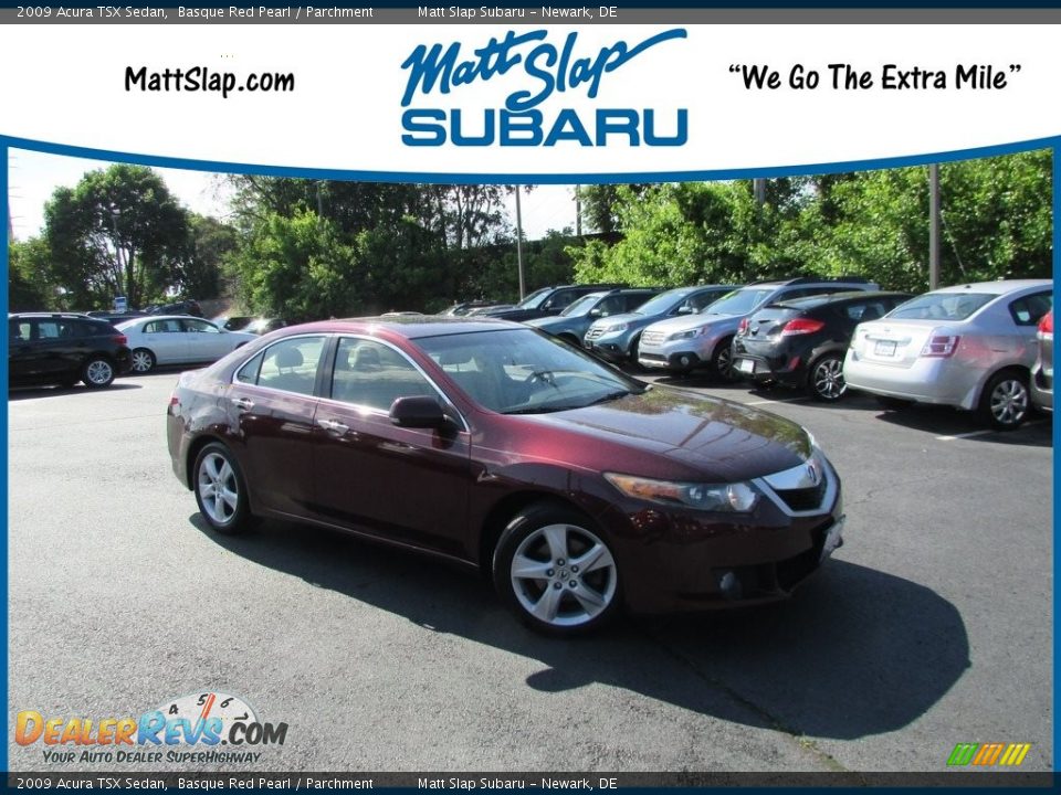 2009 Acura TSX Sedan Basque Red Pearl / Parchment Photo #1