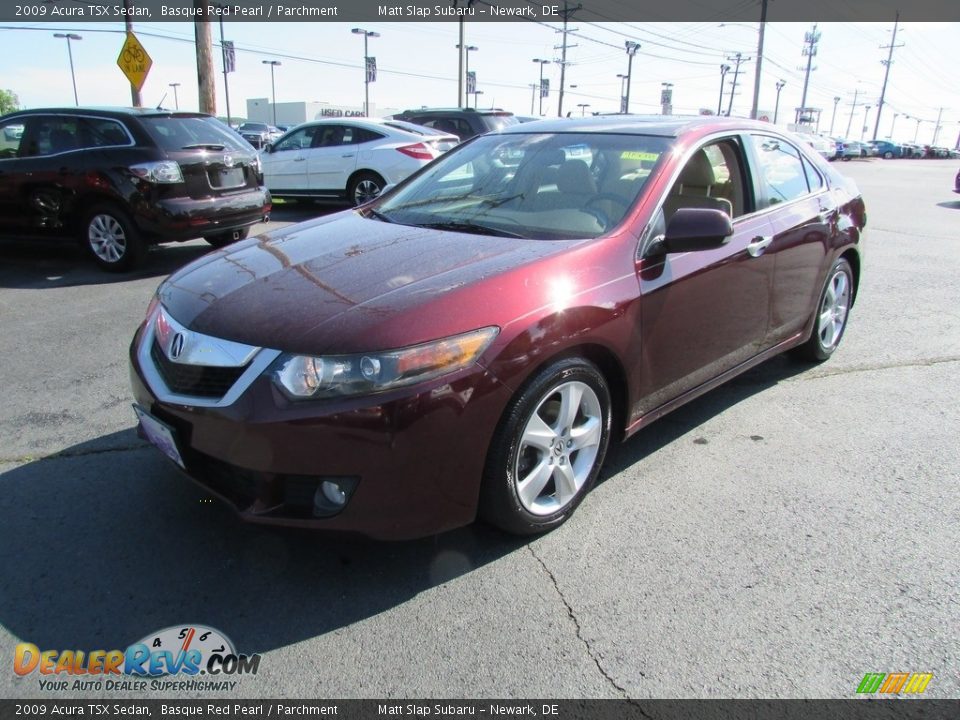 2009 Acura TSX Sedan Basque Red Pearl / Parchment Photo #2