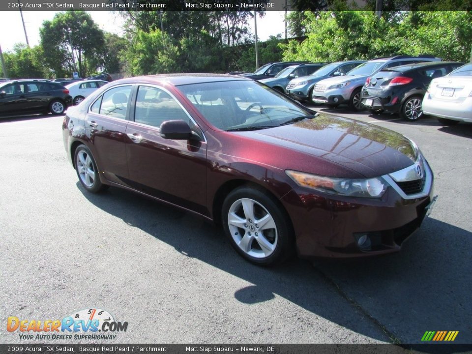 2009 Acura TSX Sedan Basque Red Pearl / Parchment Photo #5
