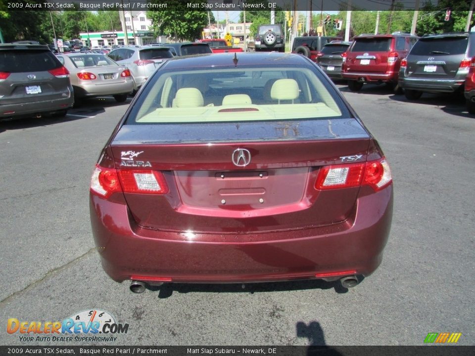 2009 Acura TSX Sedan Basque Red Pearl / Parchment Photo #8
