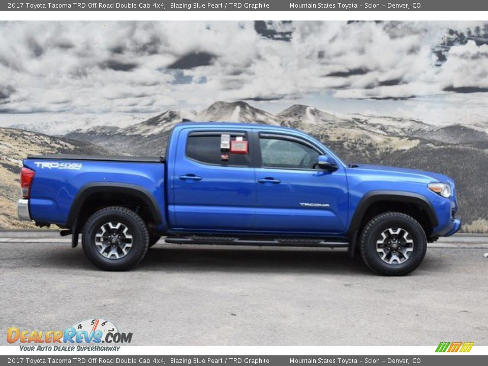2017 Toyota Tacoma TRD Off Road Double Cab 4x4 Blazing Blue Pearl / TRD Graphite Photo #2