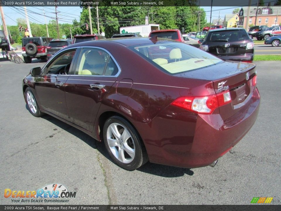 2009 Acura TSX Sedan Basque Red Pearl / Parchment Photo #9