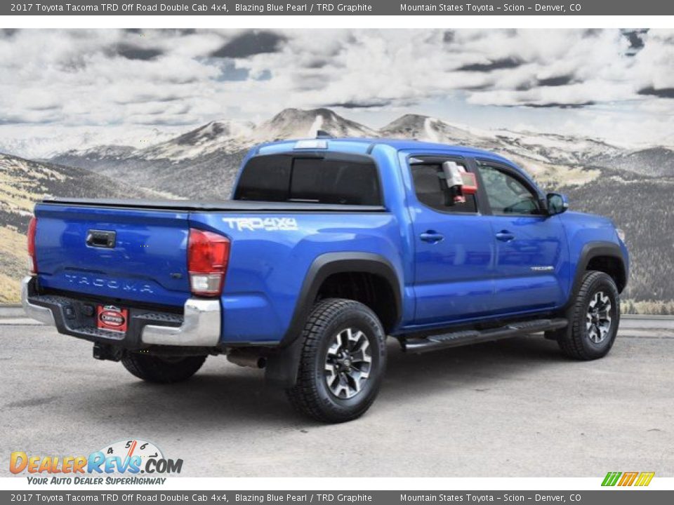 2017 Toyota Tacoma TRD Off Road Double Cab 4x4 Blazing Blue Pearl / TRD Graphite Photo #3