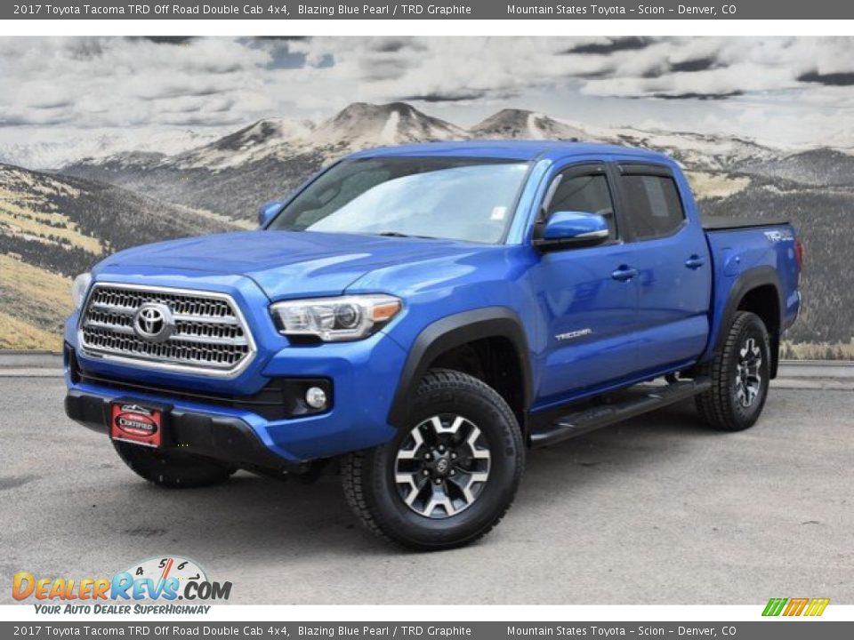2017 Toyota Tacoma TRD Off Road Double Cab 4x4 Blazing Blue Pearl / TRD Graphite Photo #5