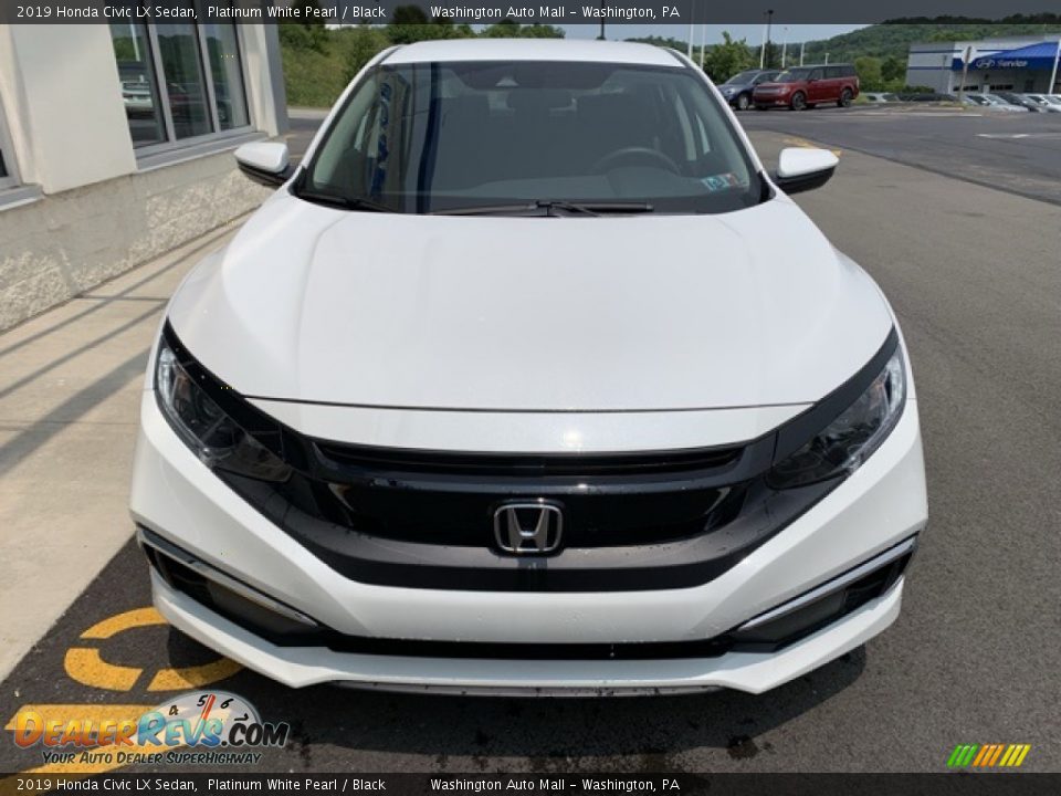 2019 Honda Civic LX Sedan Platinum White Pearl / Black Photo #3