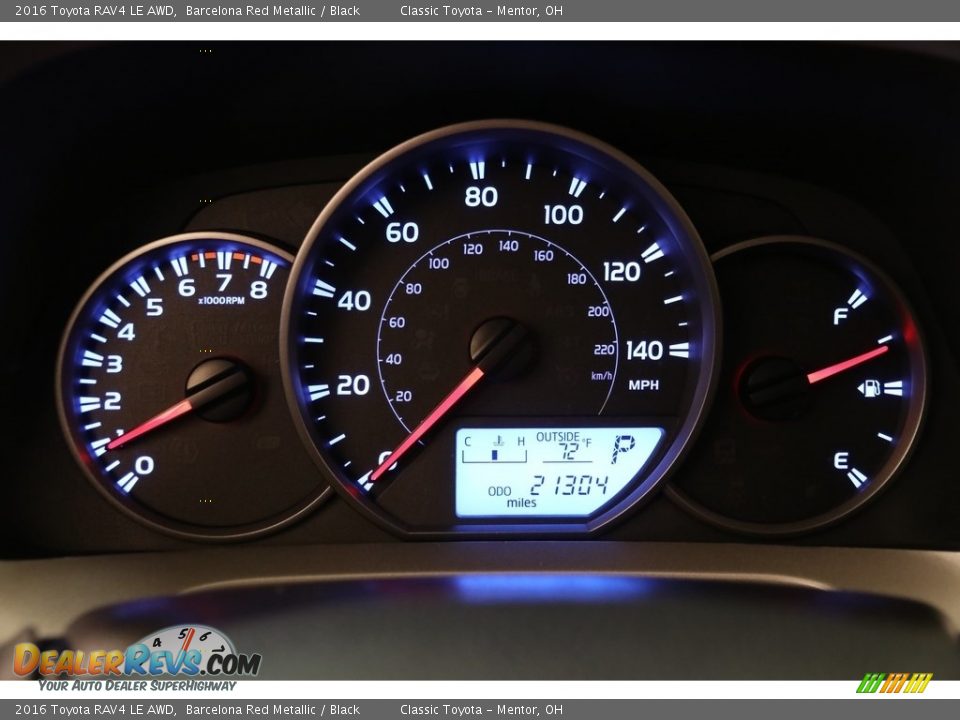 2016 Toyota RAV4 LE AWD Barcelona Red Metallic / Black Photo #8